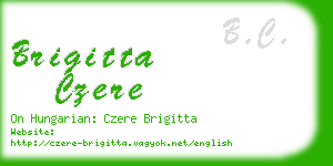 brigitta czere business card